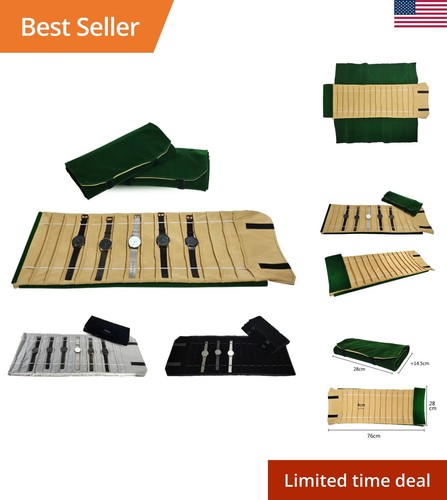 Velvet watch roll bag jewelry - velvet,