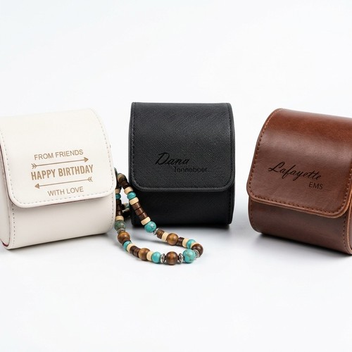 Custom leather watch - leather, travel