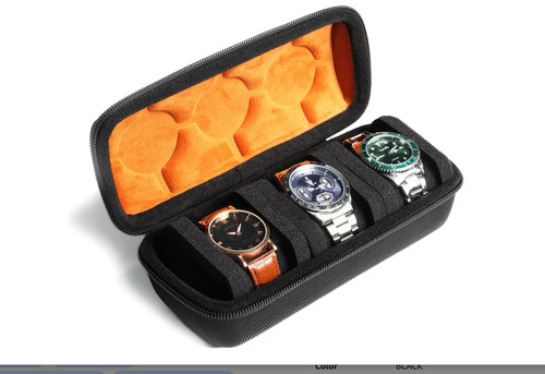 Hard slot watch case - 3-slot, travel