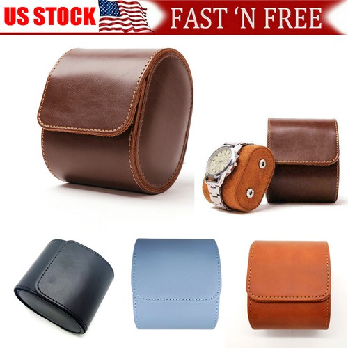 Single watch roll travel case - single,