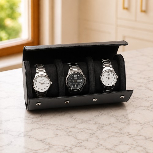 Slot leather watch - pu, roll