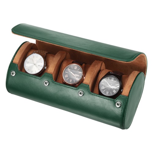 Leather watch travel case - leather,