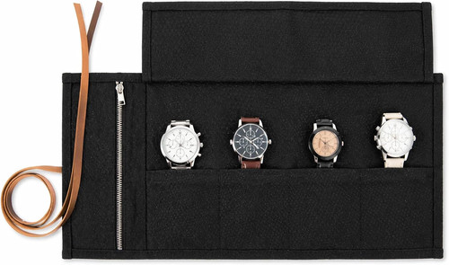 Waxed canvas watch roll - waxed, travel