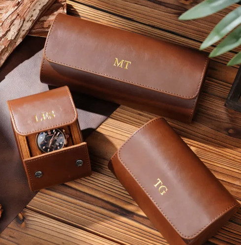 Personalized brown leather - brown,