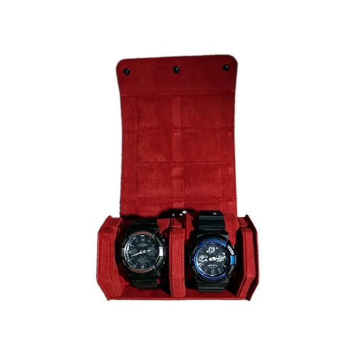 Leather watch roll for two - roll,
